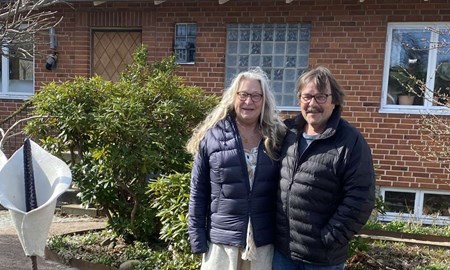 Gun och Kalle visar sin gr�na oas � mitt i stan 